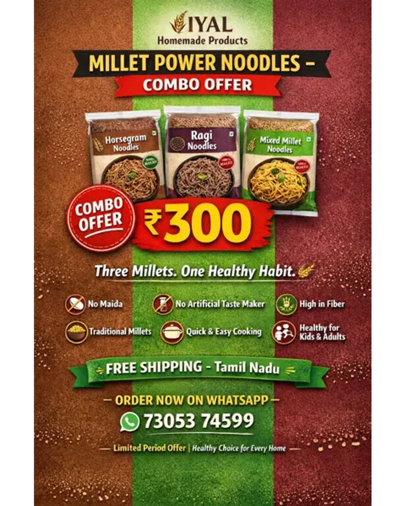Iyal Millet Power Noodles Combo