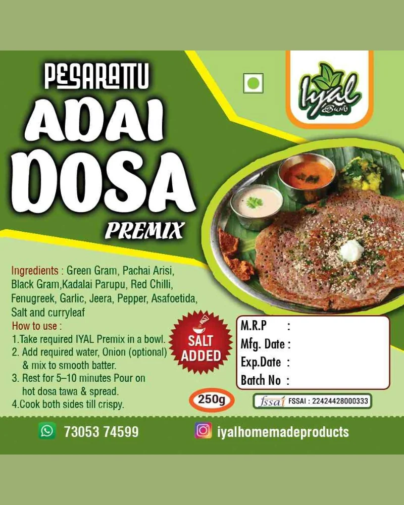 IYAL Pesarattu Adai Dosa Premix